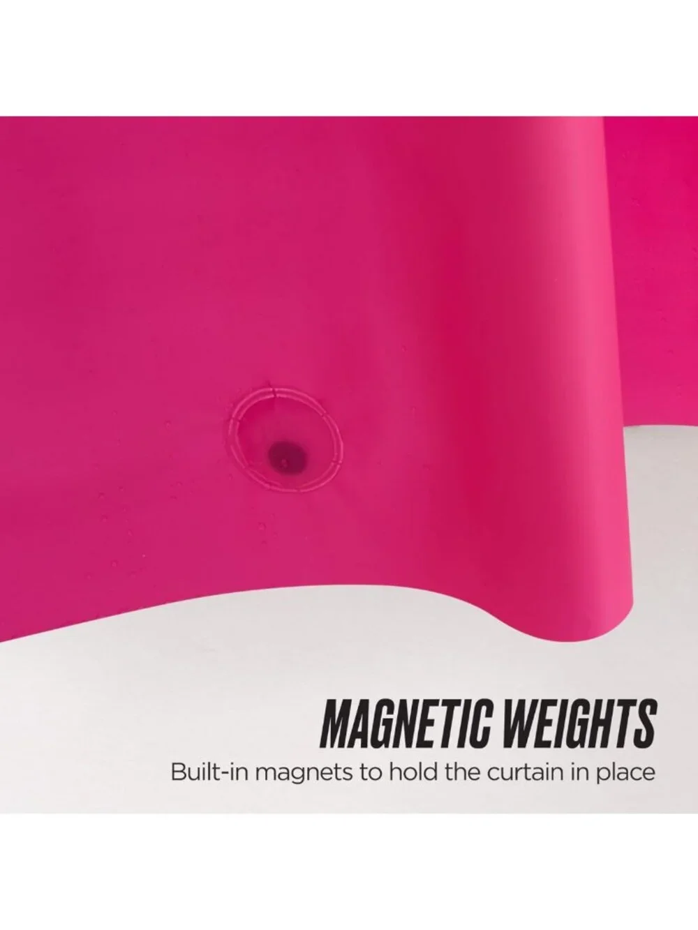 Waterproof Hot Pink Shower Curtain 70